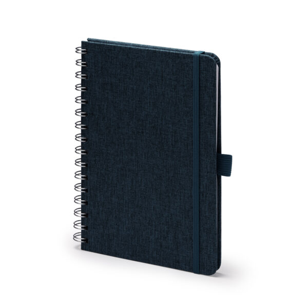 Libreta A5 de portada rígida elaborada con tejido poliéster reciclado RPET