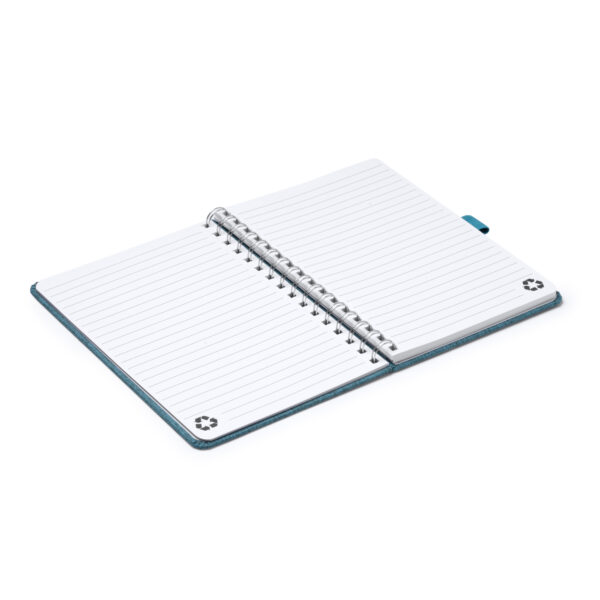 Libreta A5 de portada rígida elaborada con tejido poliéster reciclado RPET