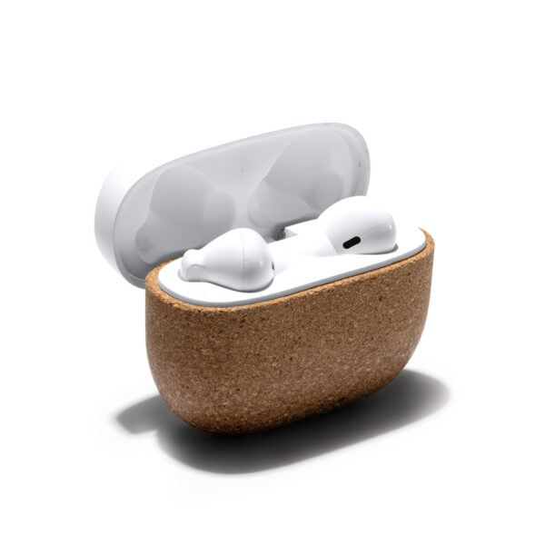 Auriculares inalámbricos con cuerpo elaborado en ABS reciclado y recubrimiento de corcho natural