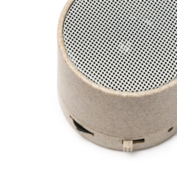 Altavoz inalámbrico realizado en fibra de trigo.